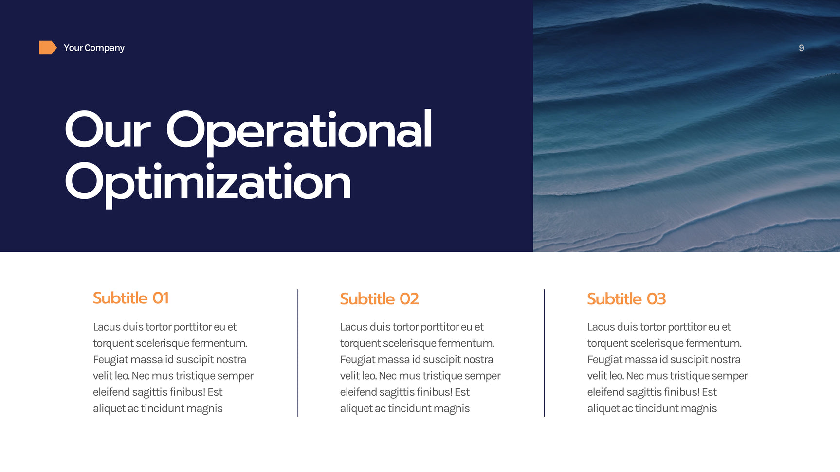 Navy Geometric Business Presentation