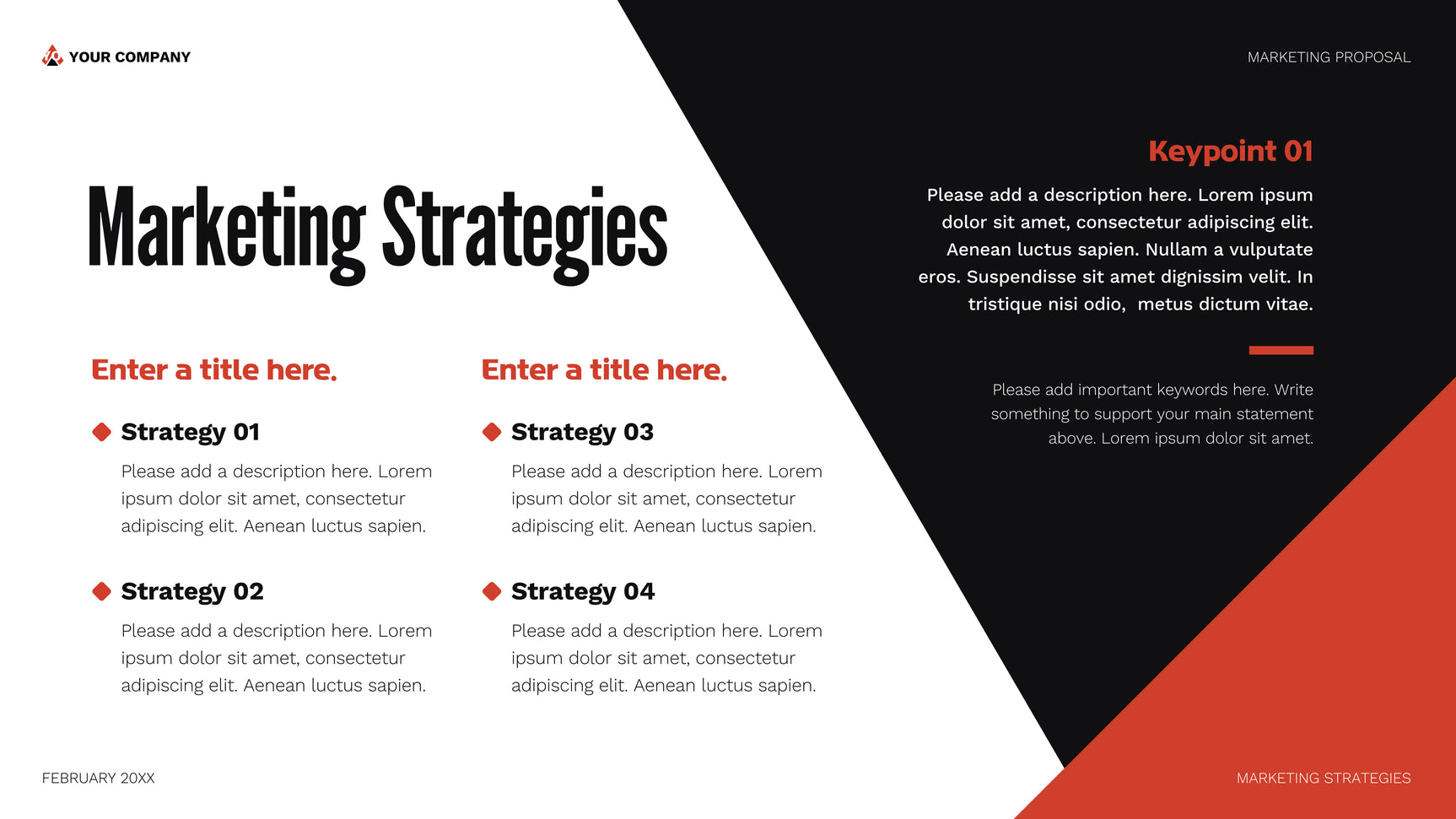 Red Geometric Marketing Proposal Document