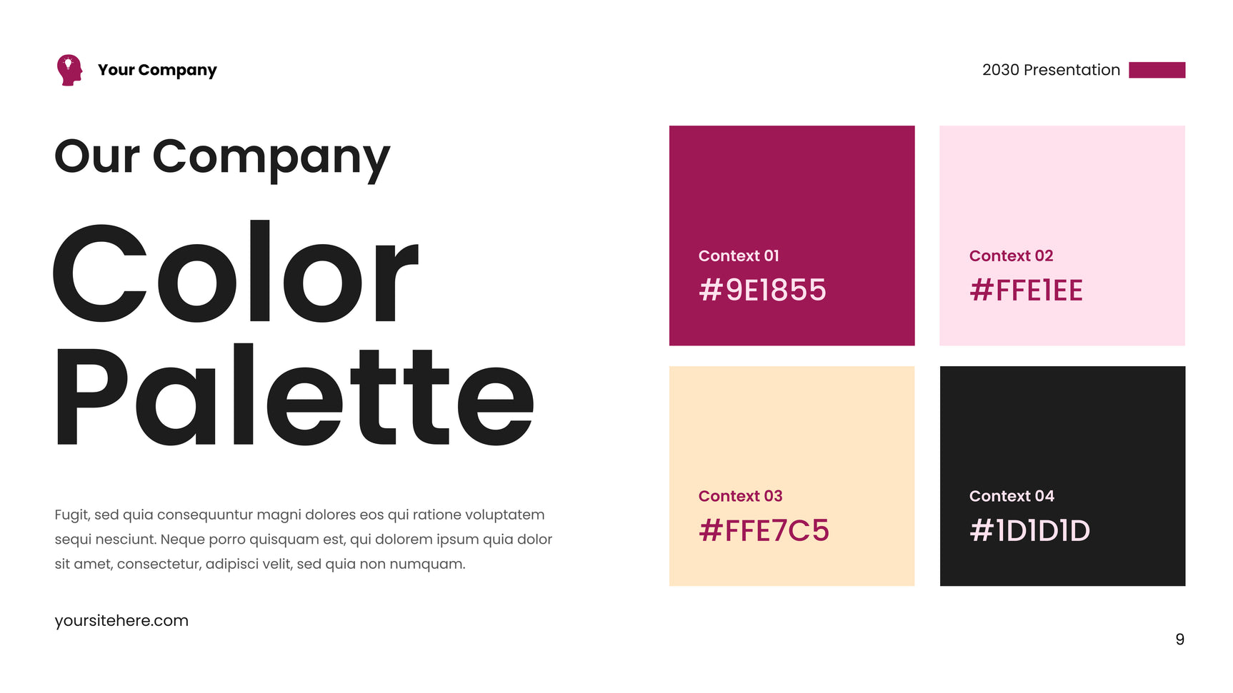 Pink Modern Agency Introduction Slide
