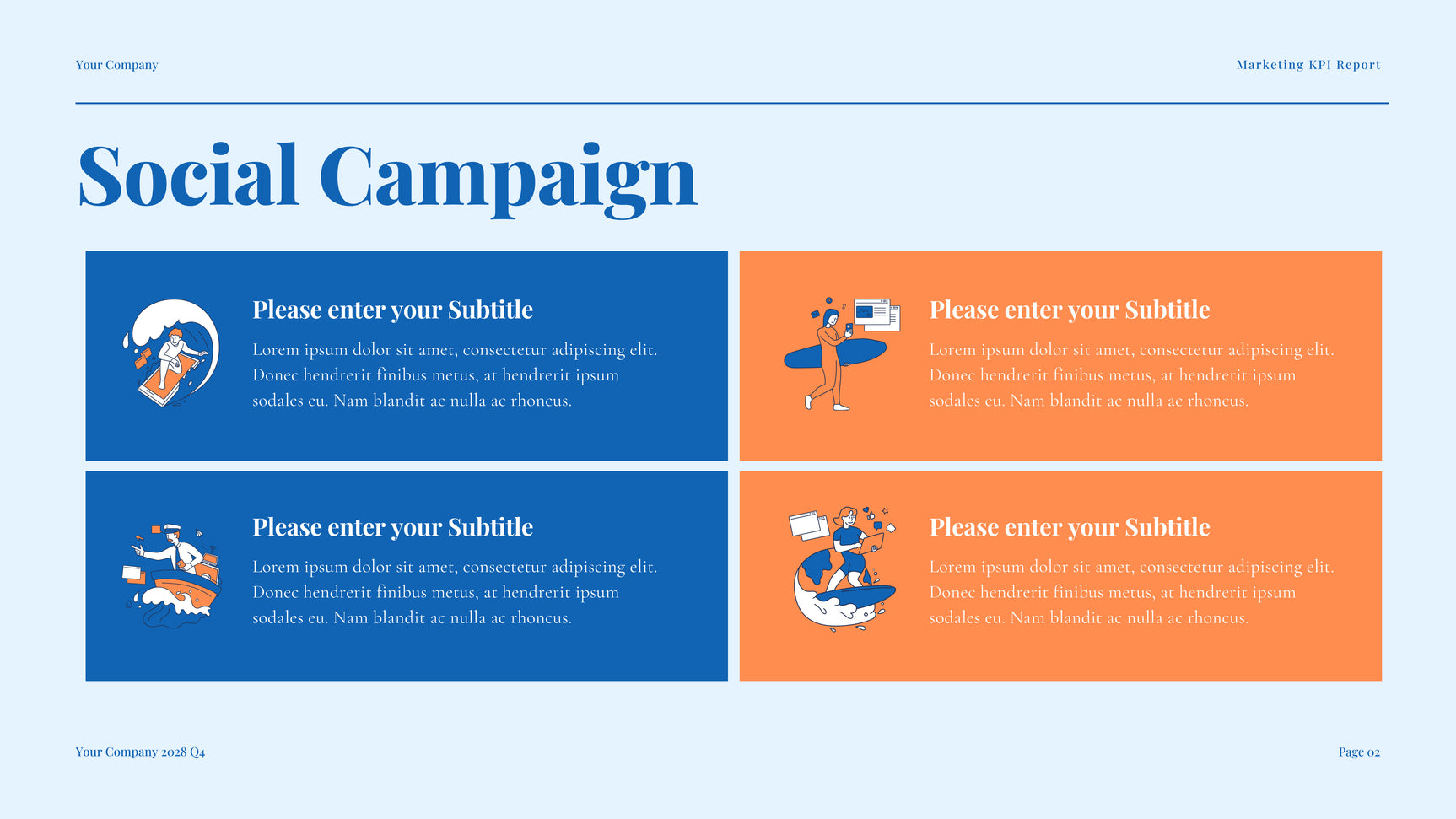 Blue Modern Marketing Report