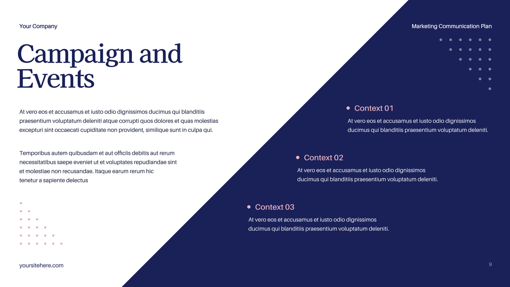 Navy Modern Marketing Plan Document