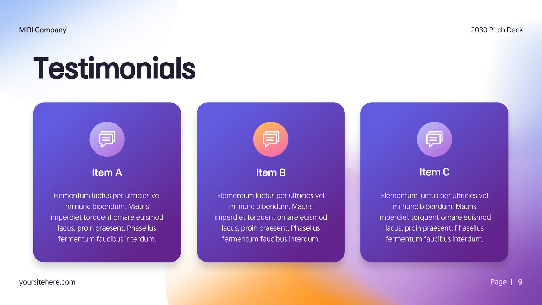 Colorful Modern Media Kit Pitch