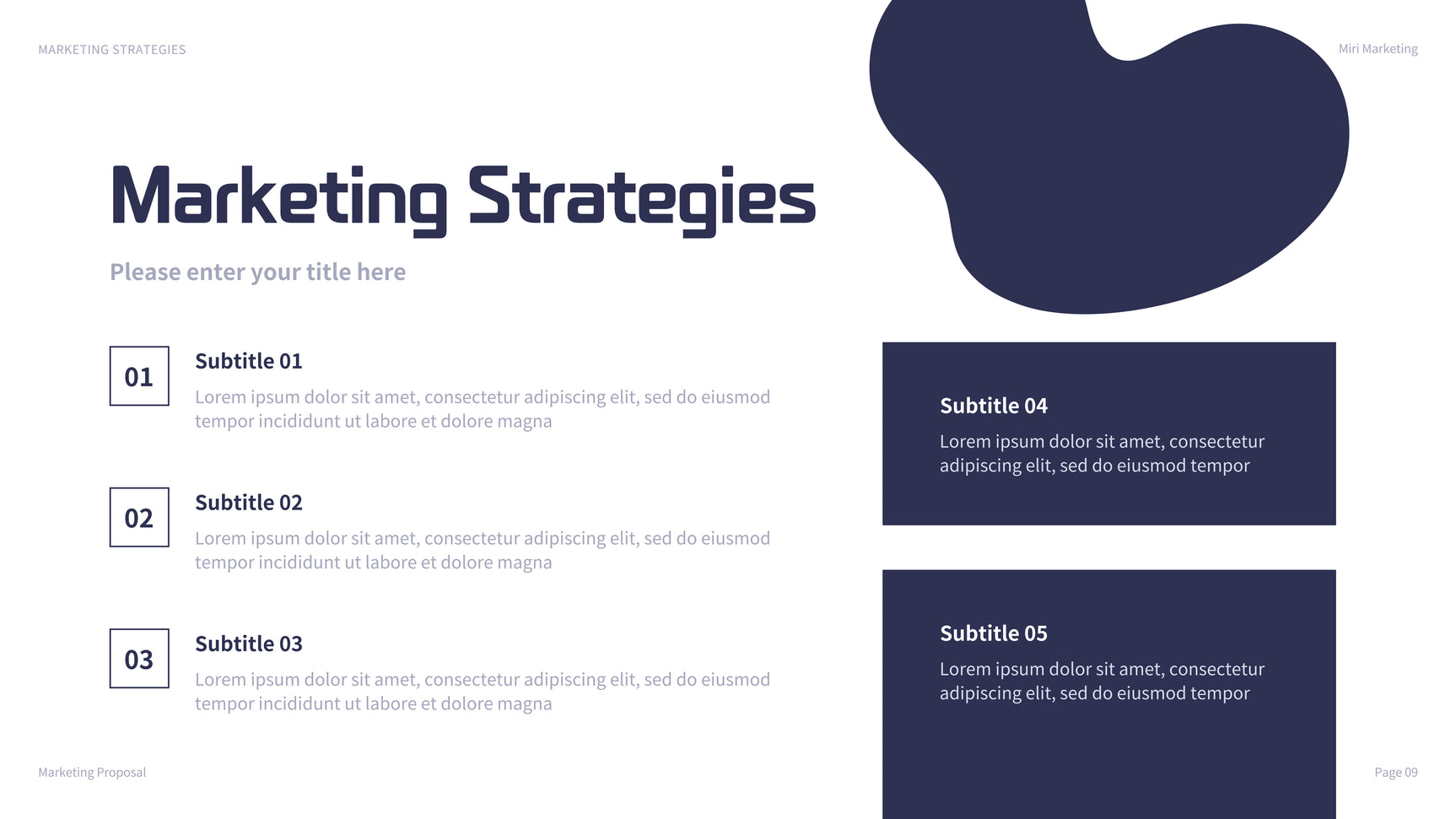 Navy Modern Marketing Presentation