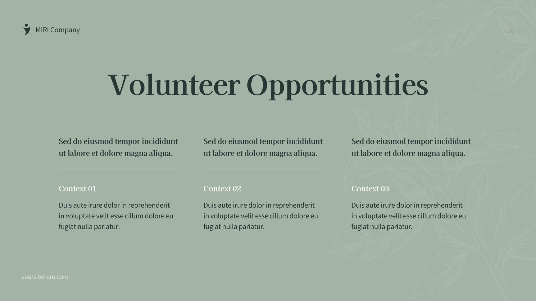 Green Botanical Fundraising Document