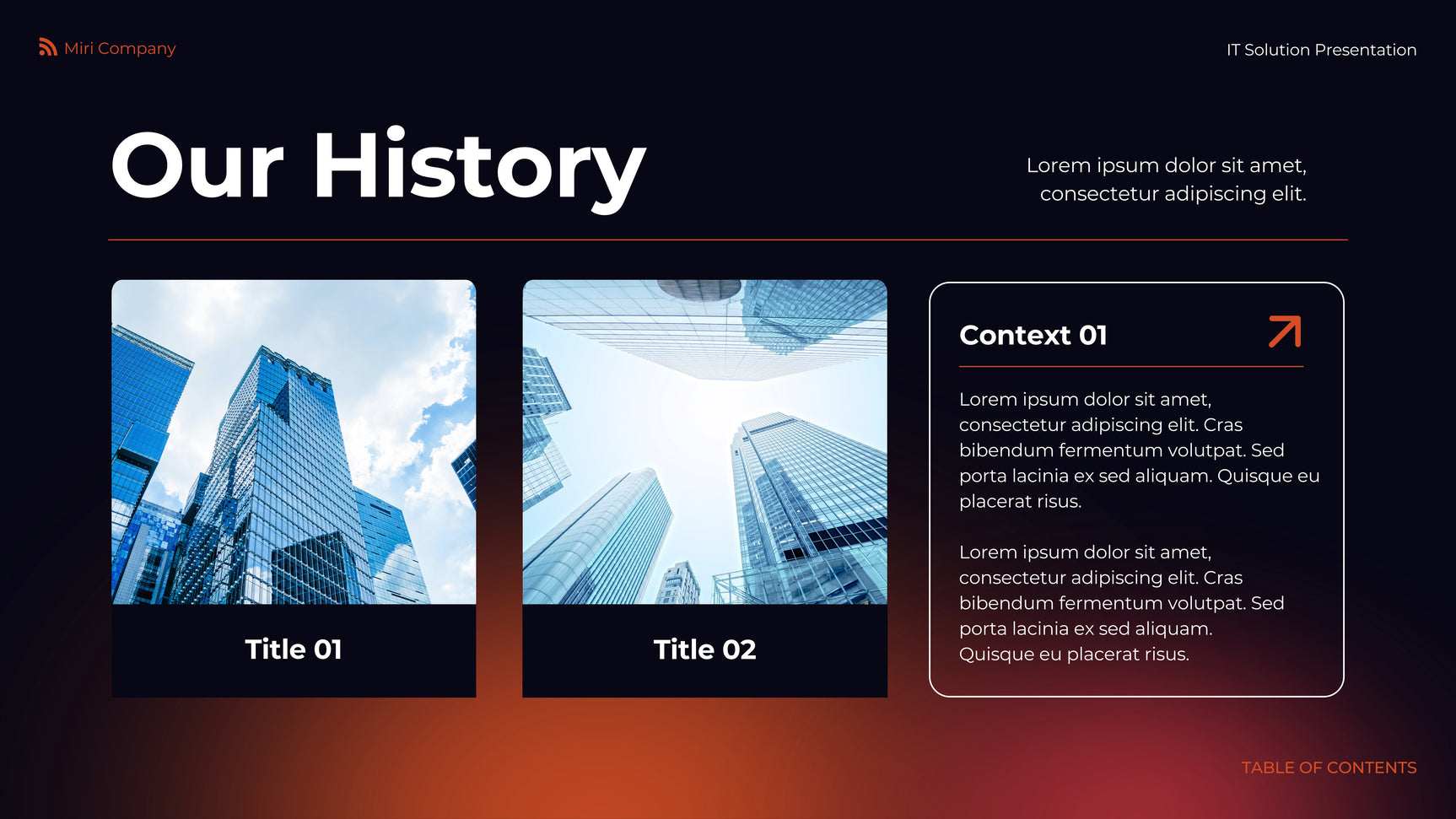 Orange Modern IT Presentation