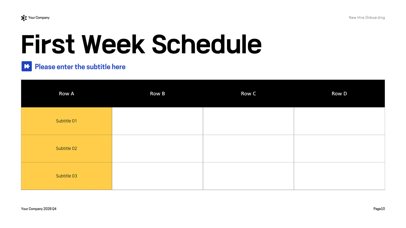 Blue Yellow Modern Onboarding Guide Presentation