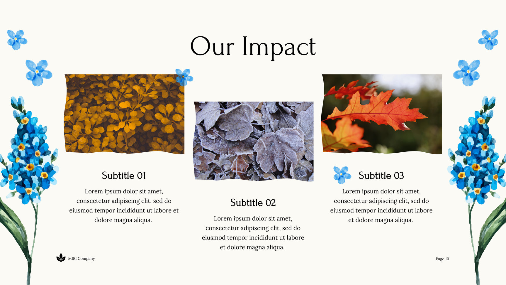 Blue Floral Nonprofit Sustainable Earth Presentation