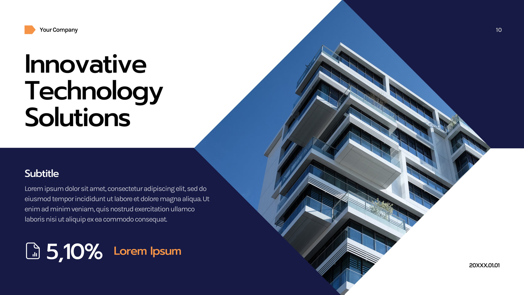Navy Geometric Business Presentation