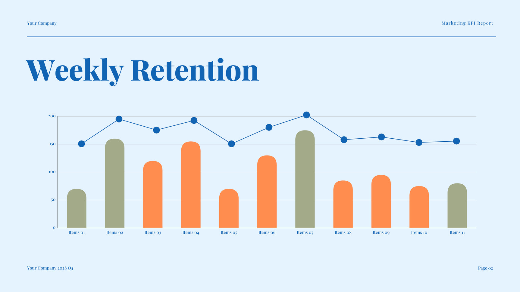 Blue Modern Marketing Report
