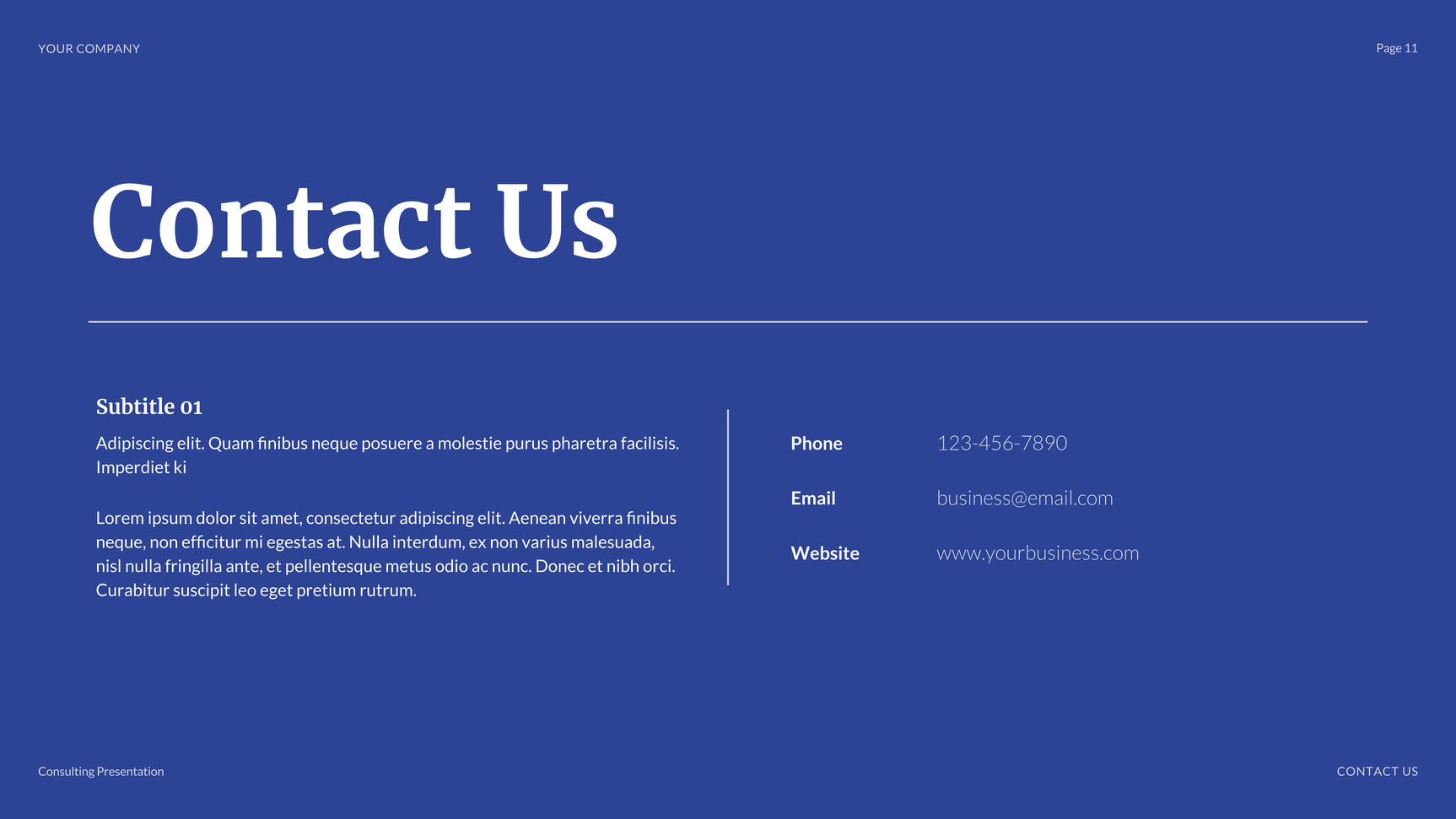 Blue Modern Business Presentation