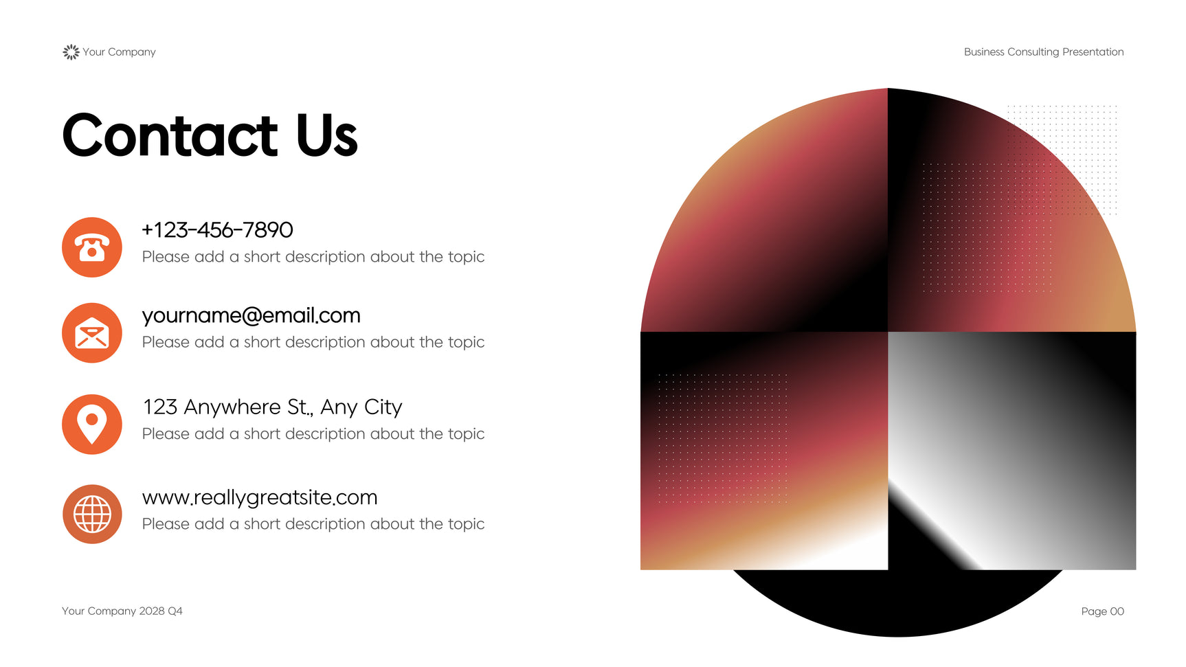 Black Modern Geometric Business Consulting Presentation