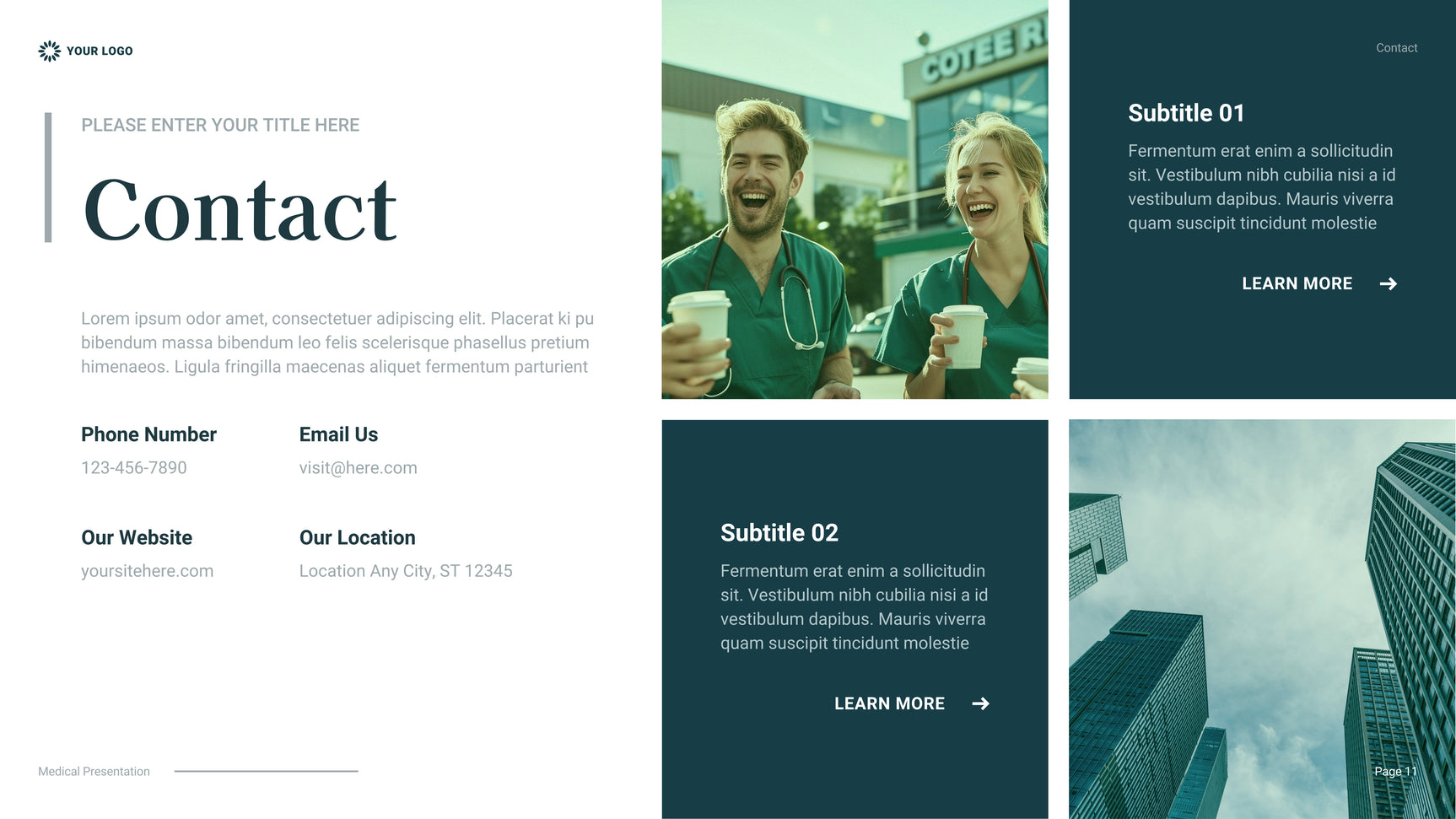 Teal Professional Healthcare Presentation