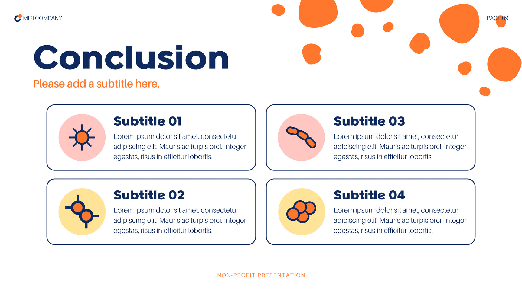 Navy Orange Abstract Health Report