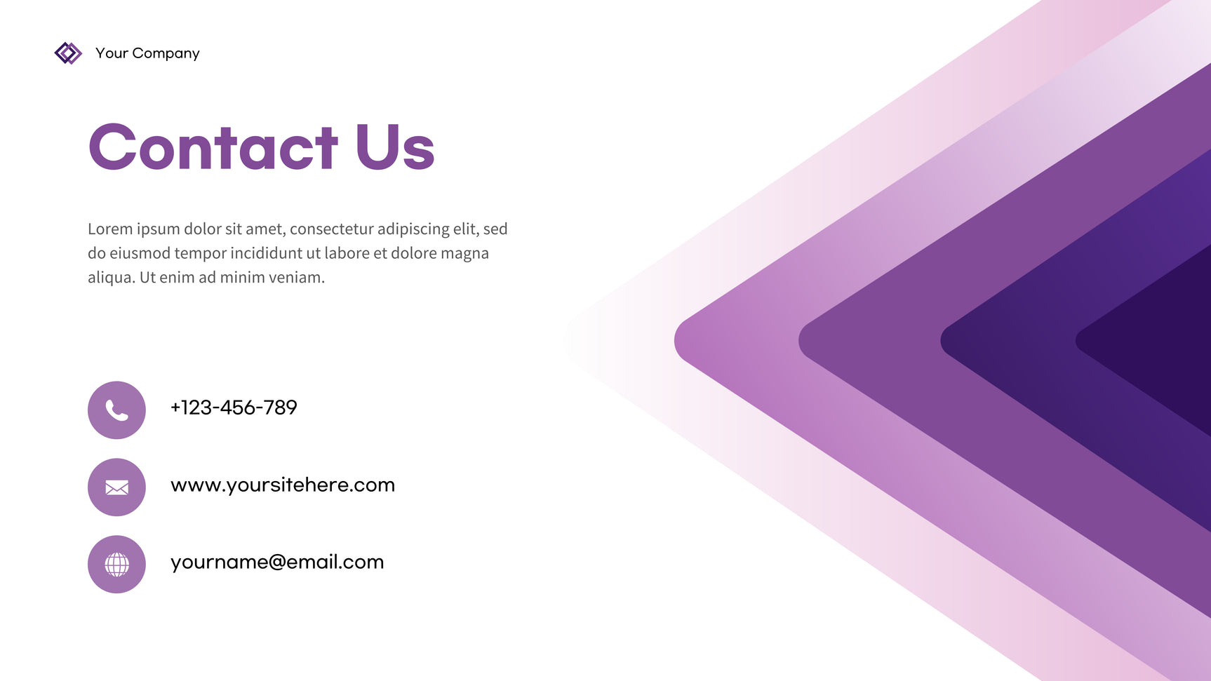 Purple Geometric Business Presentation