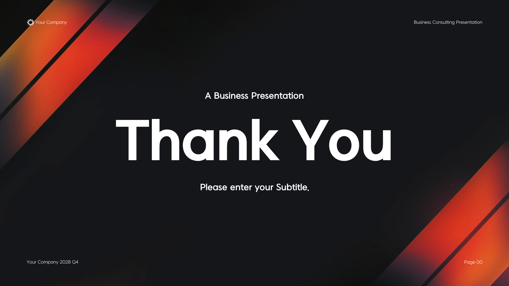 Black Modern Geometric Business Consulting Presentation