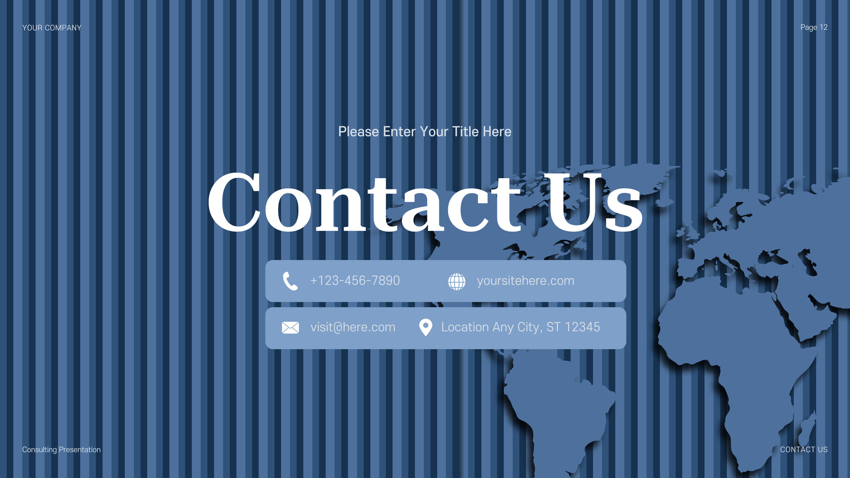 Blue Professional Consulting Presentation