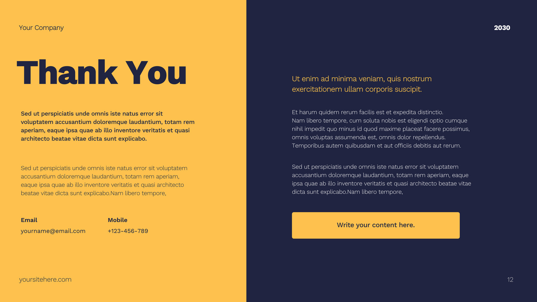 Yellow Modern Marketing Plan