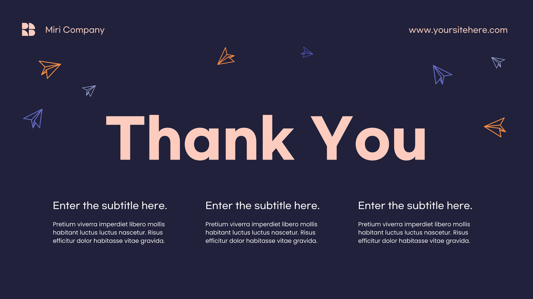 Orange Minimalist Marketing Report Template