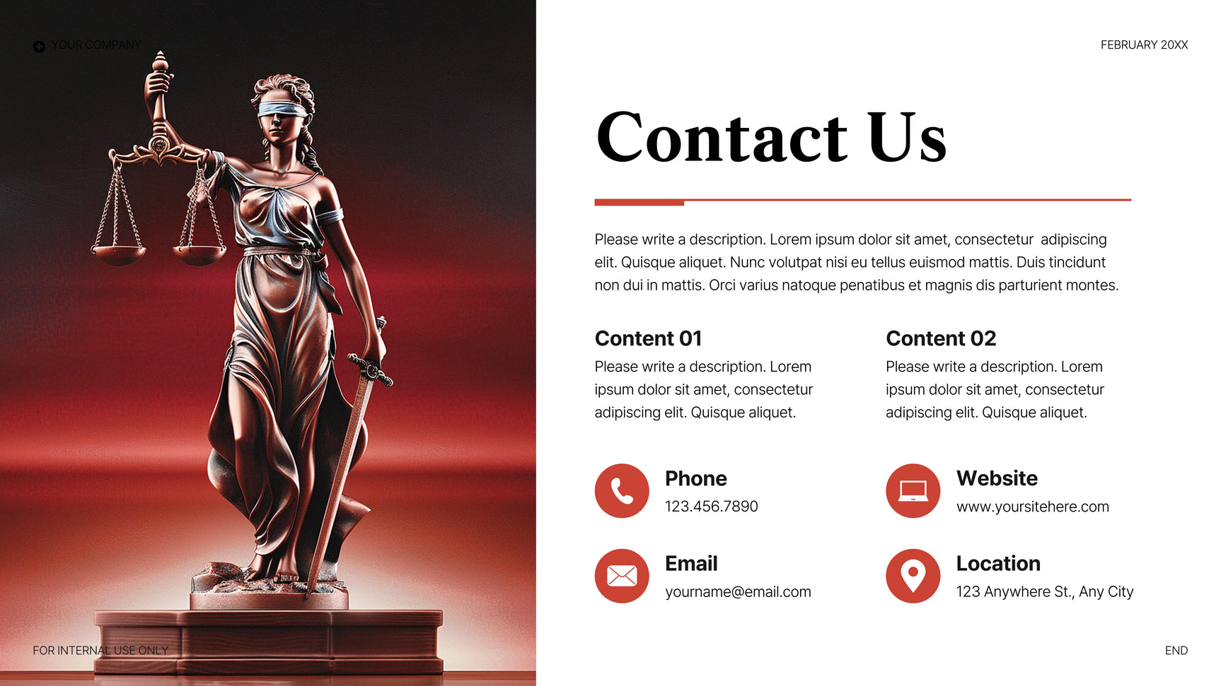Red Elegant Legal Presentation