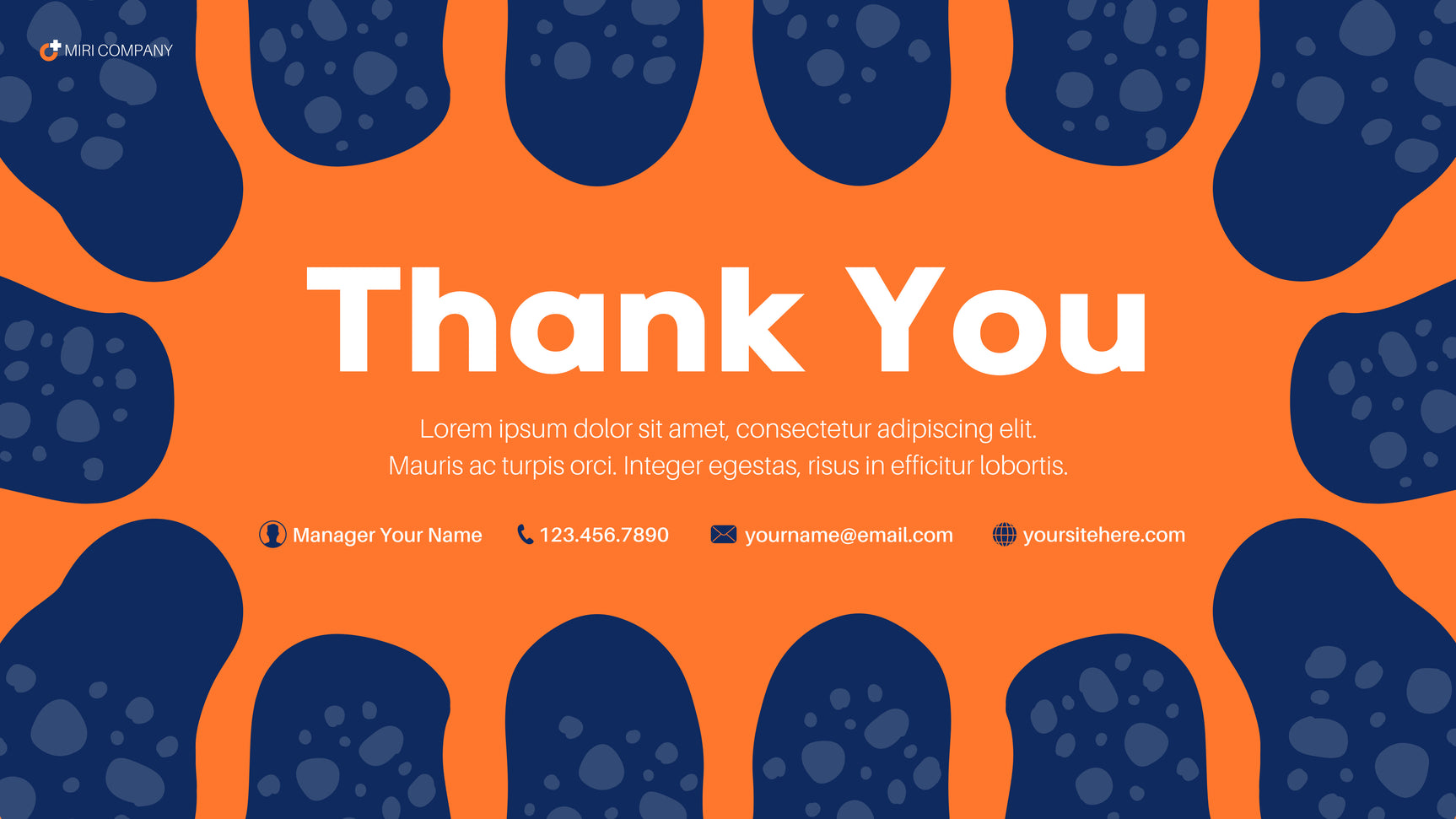 Navy Orange Abstract Health Report