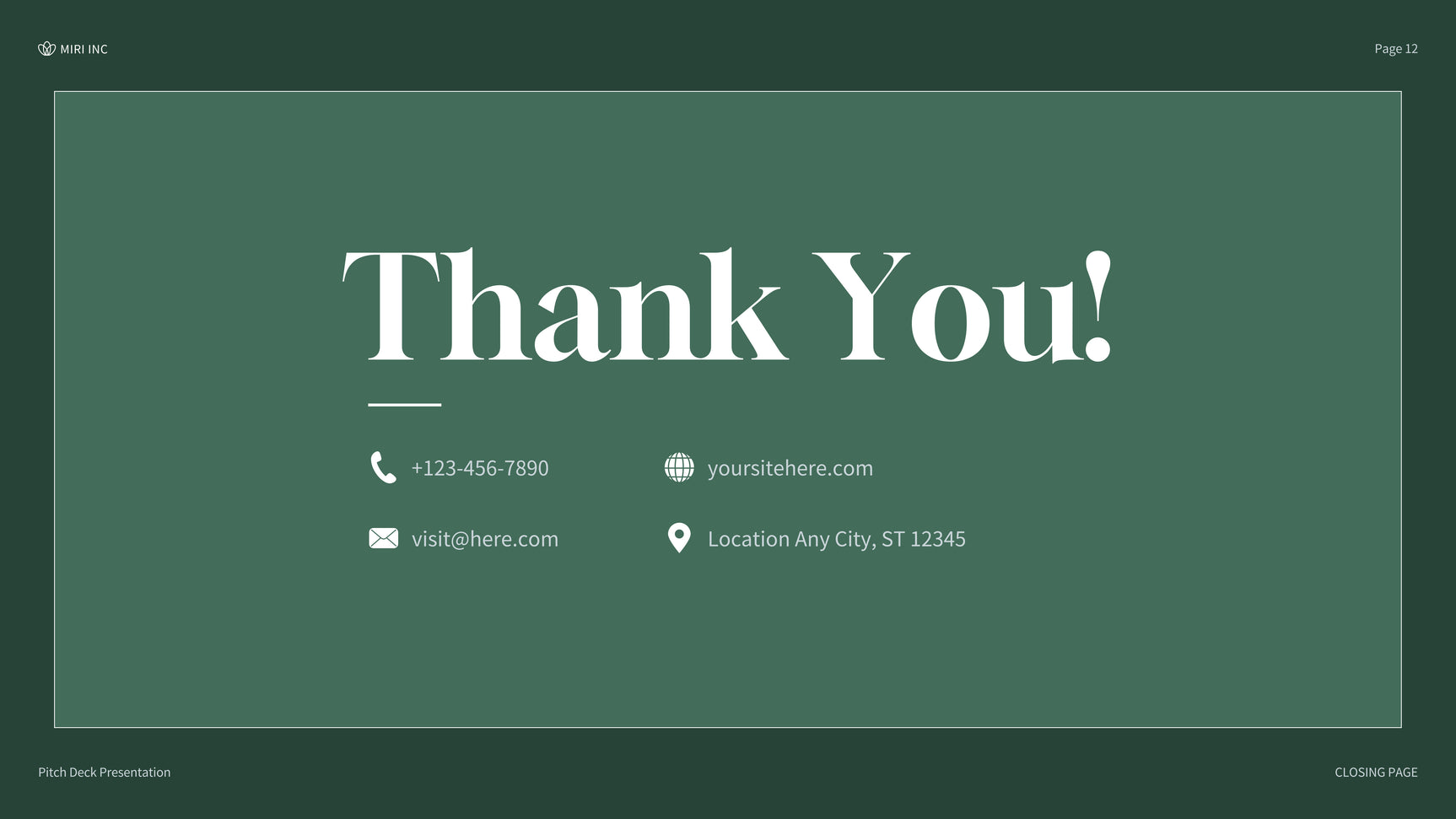 Green Modern Business Presentation