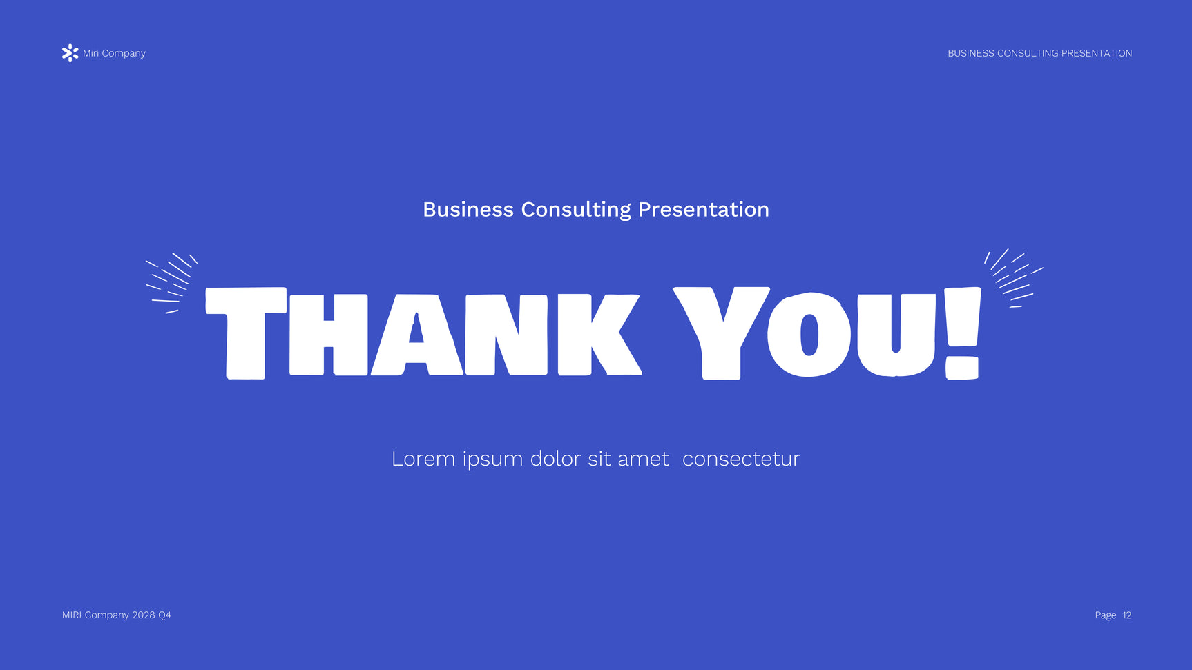 Blue Modern Business Consulting Report Presentation