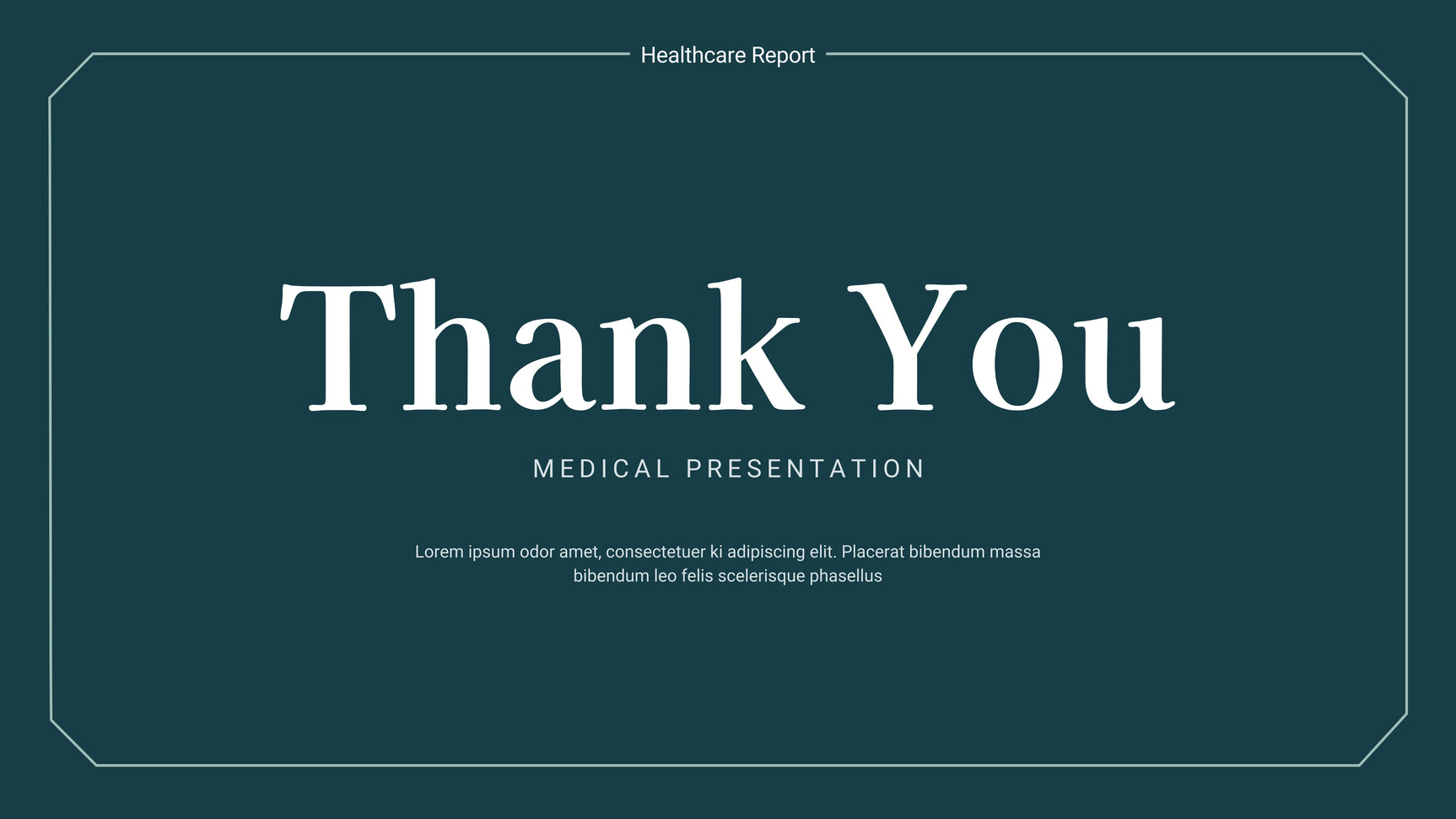 Teal Professional Healthcare Presentation
