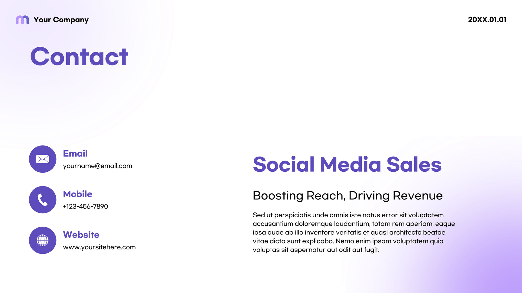 Purple Modern Social Media Promotion