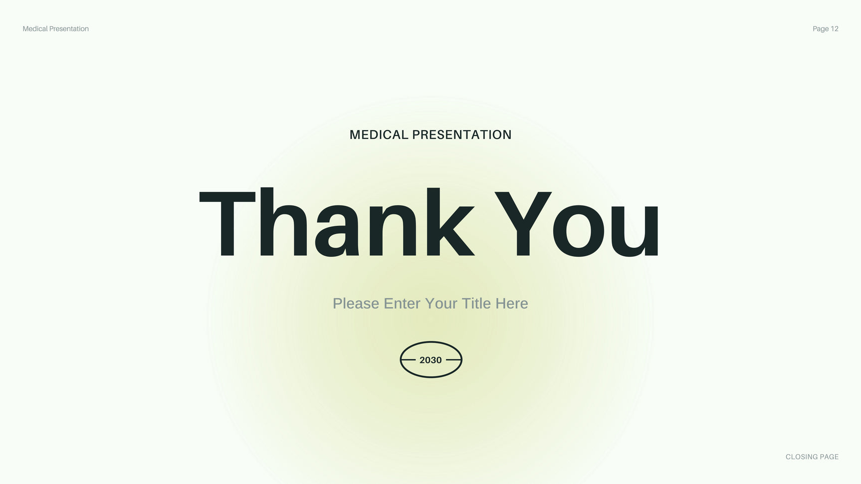 Green Modern Healthcare Presentation