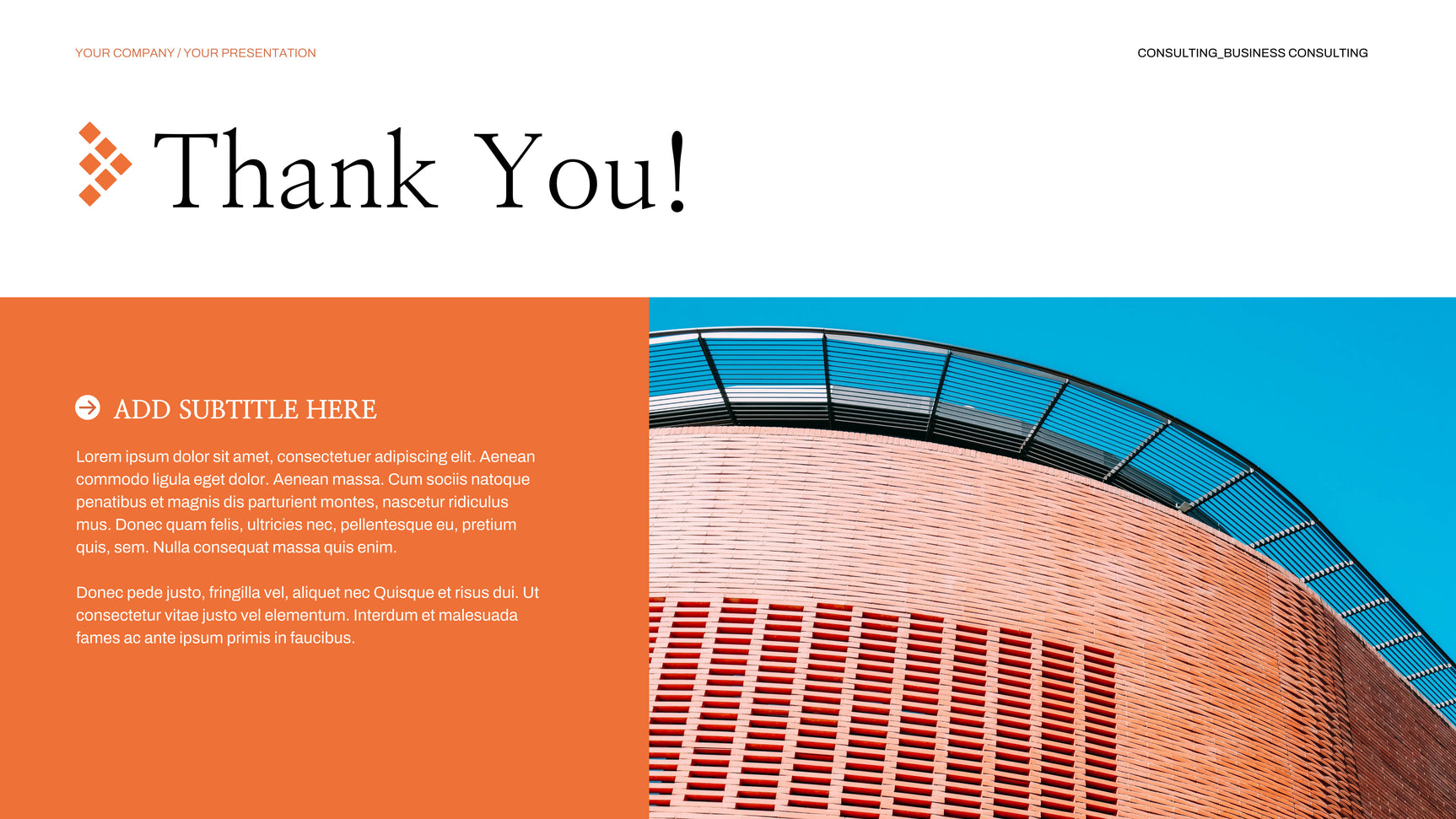 Orange Modern Business Presentation
