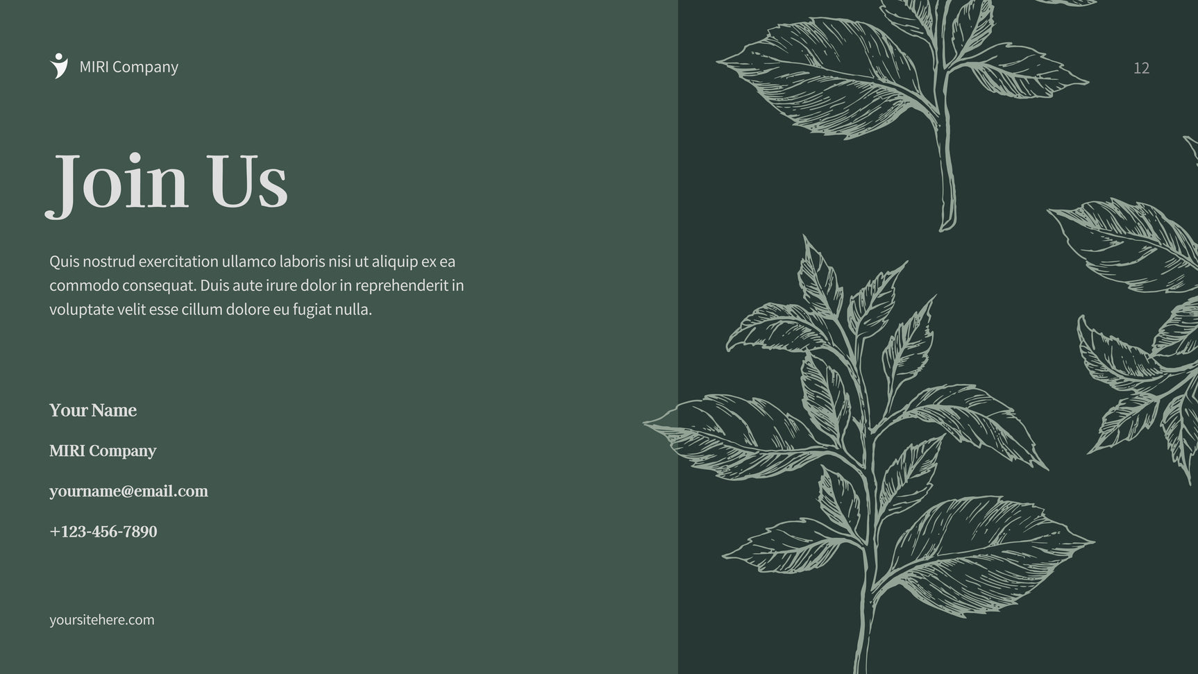 Green Botanical Fundraising Document