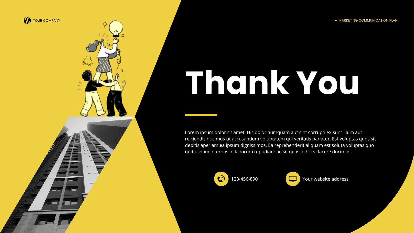 Yellow Modern Marketing Report
