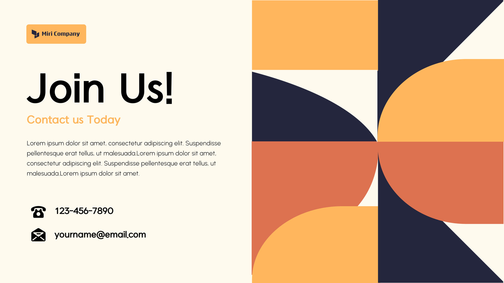 Orange And Cream Abstract Fundraising Proposal Presentation