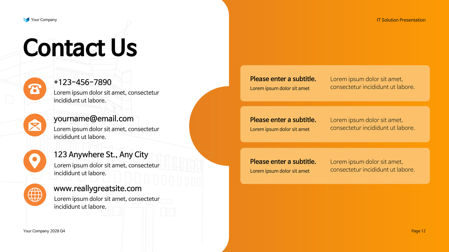 Orange Modern IT Solution Presentation