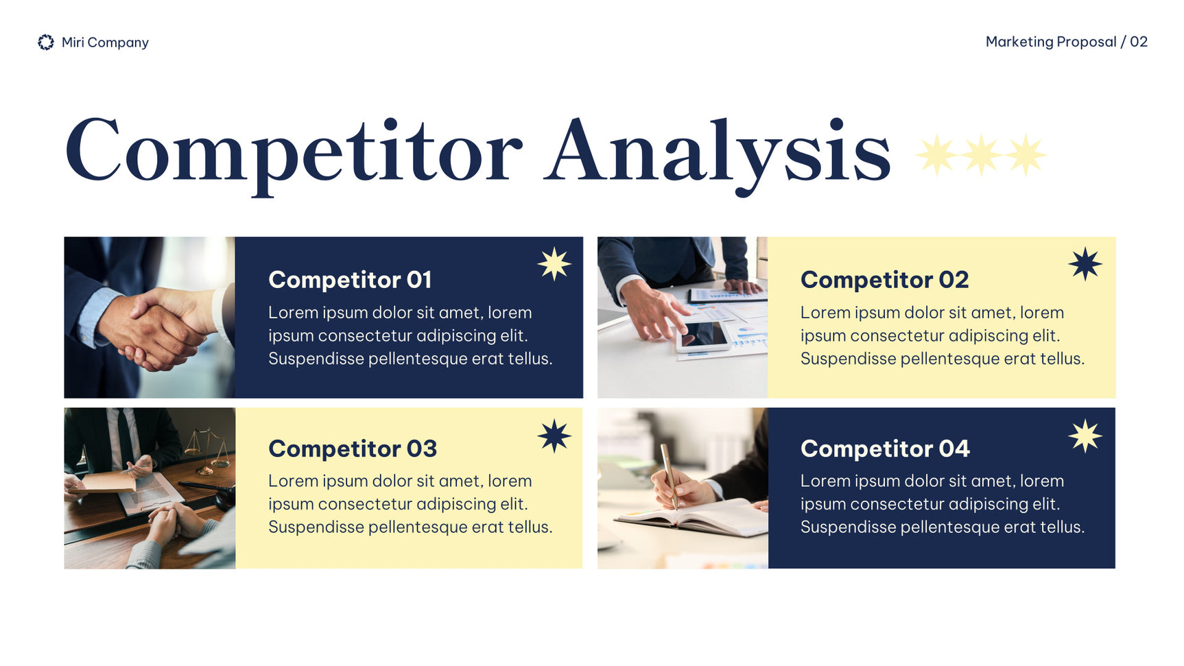 Navy Modern Marketing Proposal Document