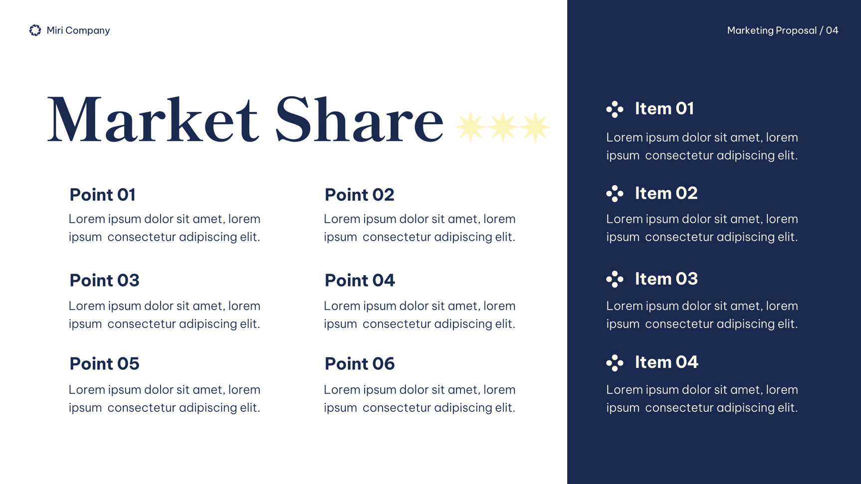 Navy Modern Marketing Proposal Document