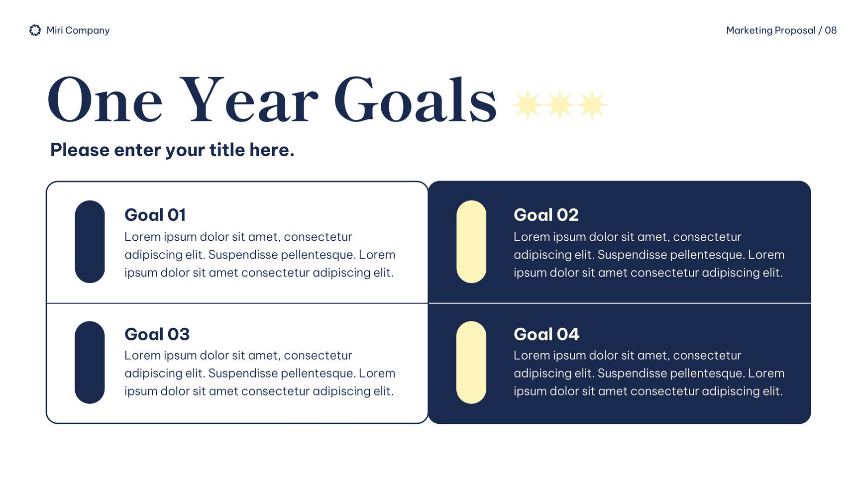 Navy Modern Marketing Proposal Document