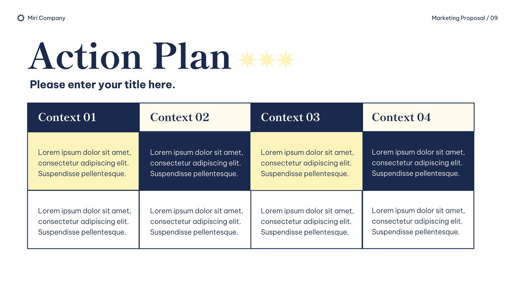 Navy Modern Marketing Proposal Document