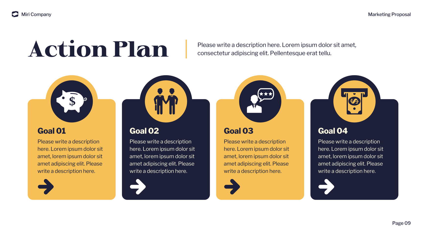 Navy Modern Marketing Document