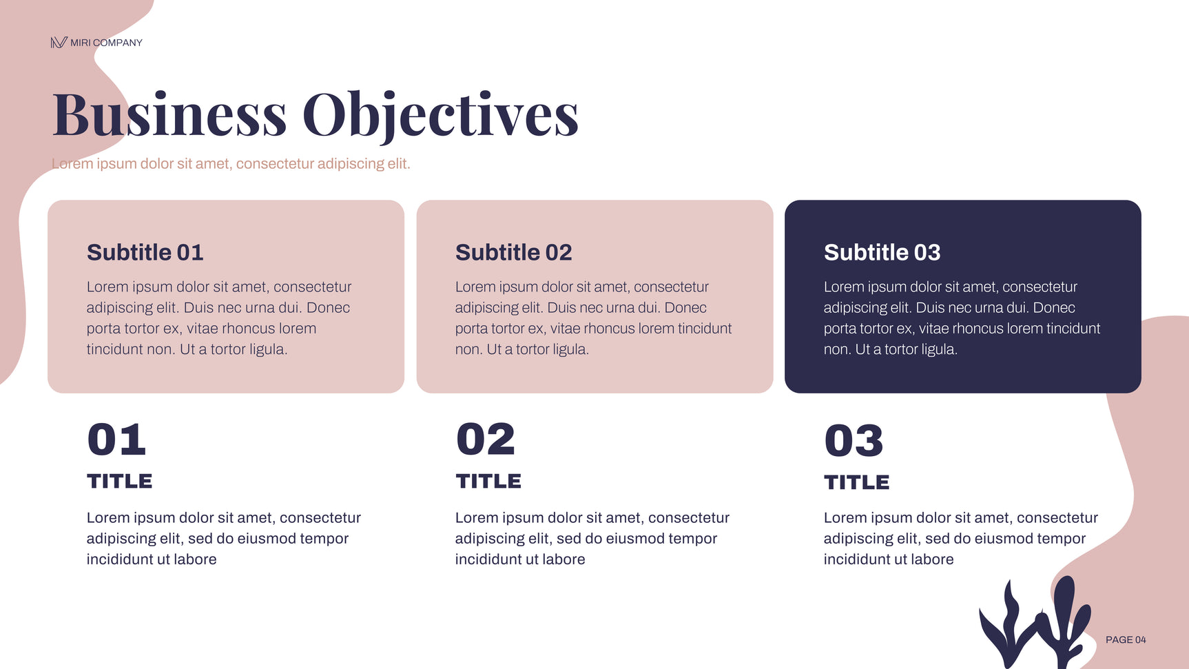 Navy Floral Marketing Plan