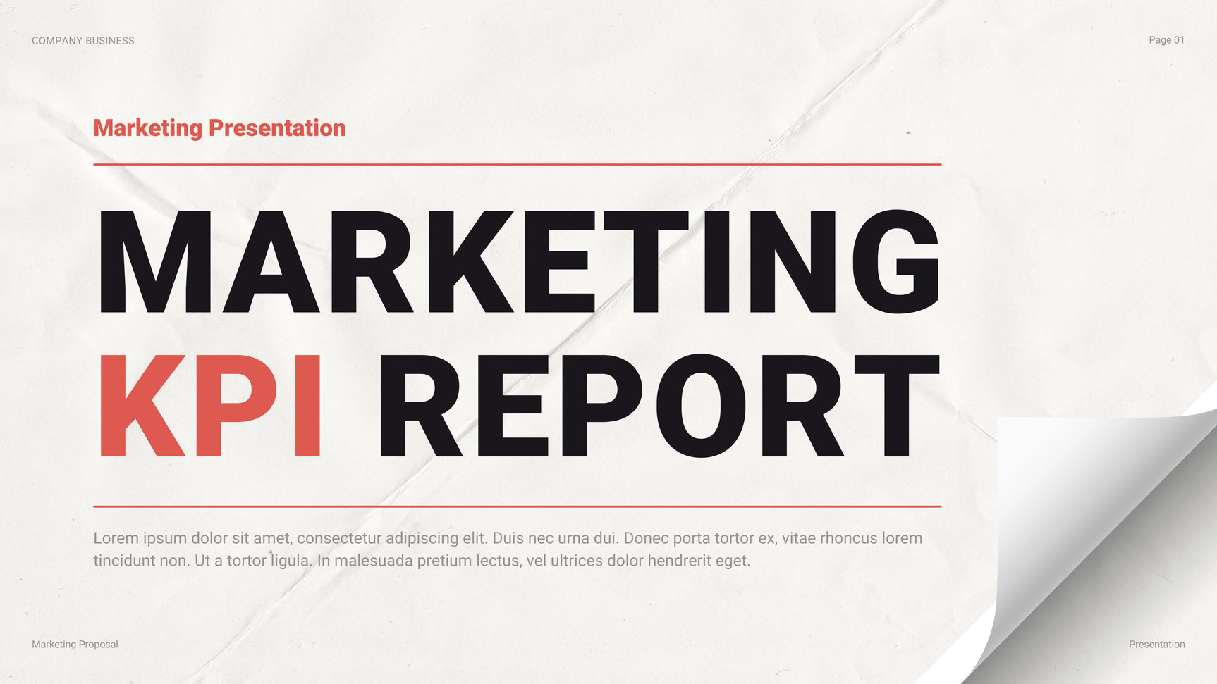 White Modern Marketing Report