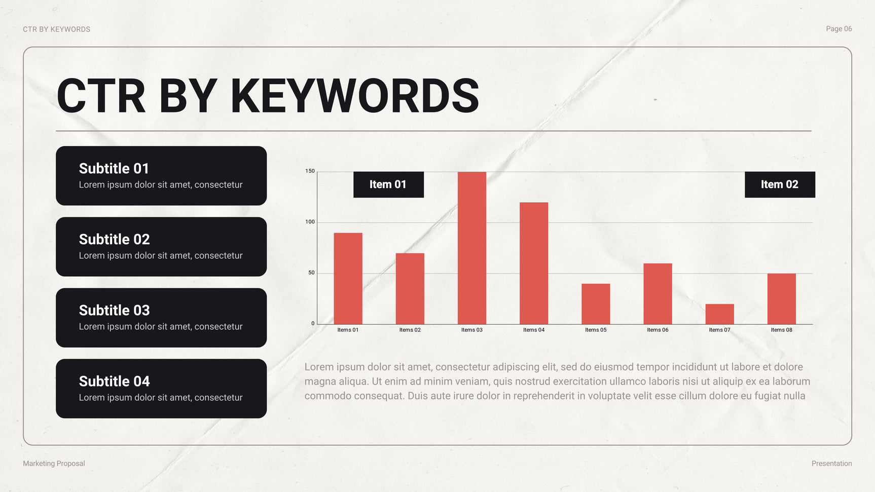 White Modern Marketing Report