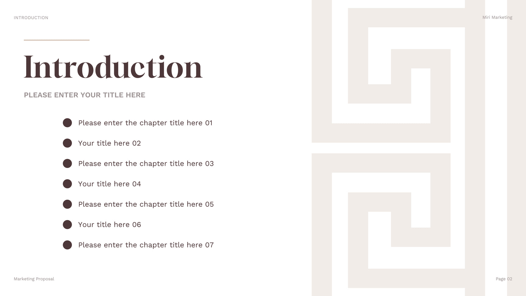 Brown Geometric Marketing Presentation