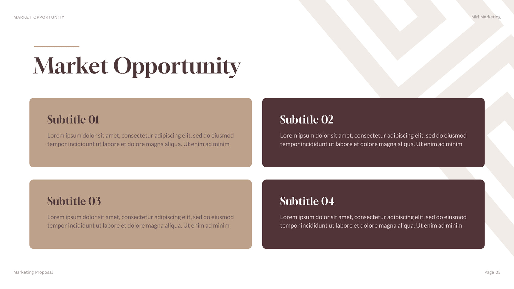 Brown Geometric Marketing Presentation