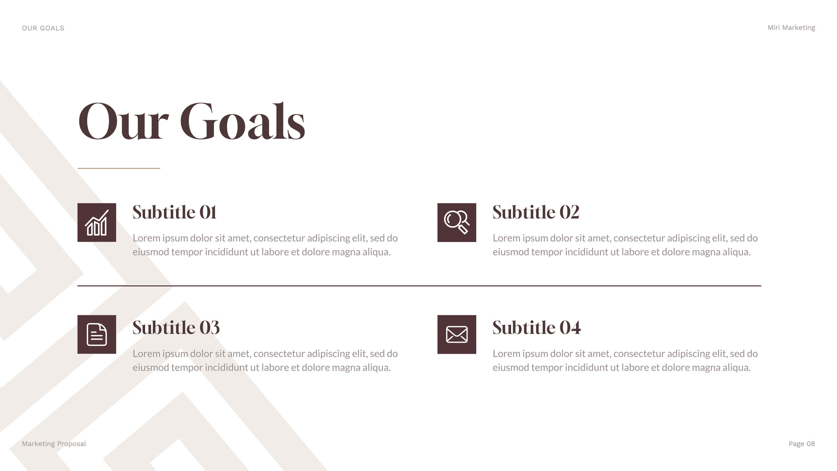Brown Geometric Marketing Presentation
