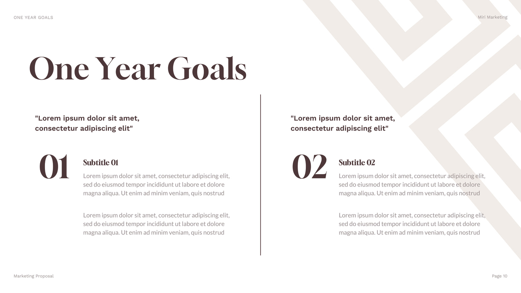 Brown Geometric Marketing Presentation