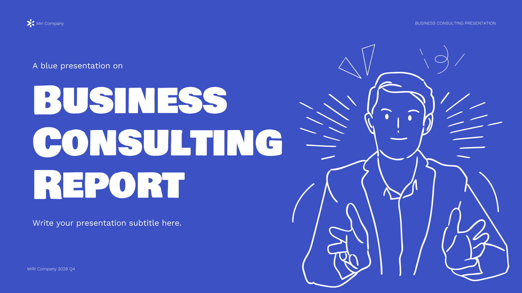 Blue Modern Business Consulting Report Presentation