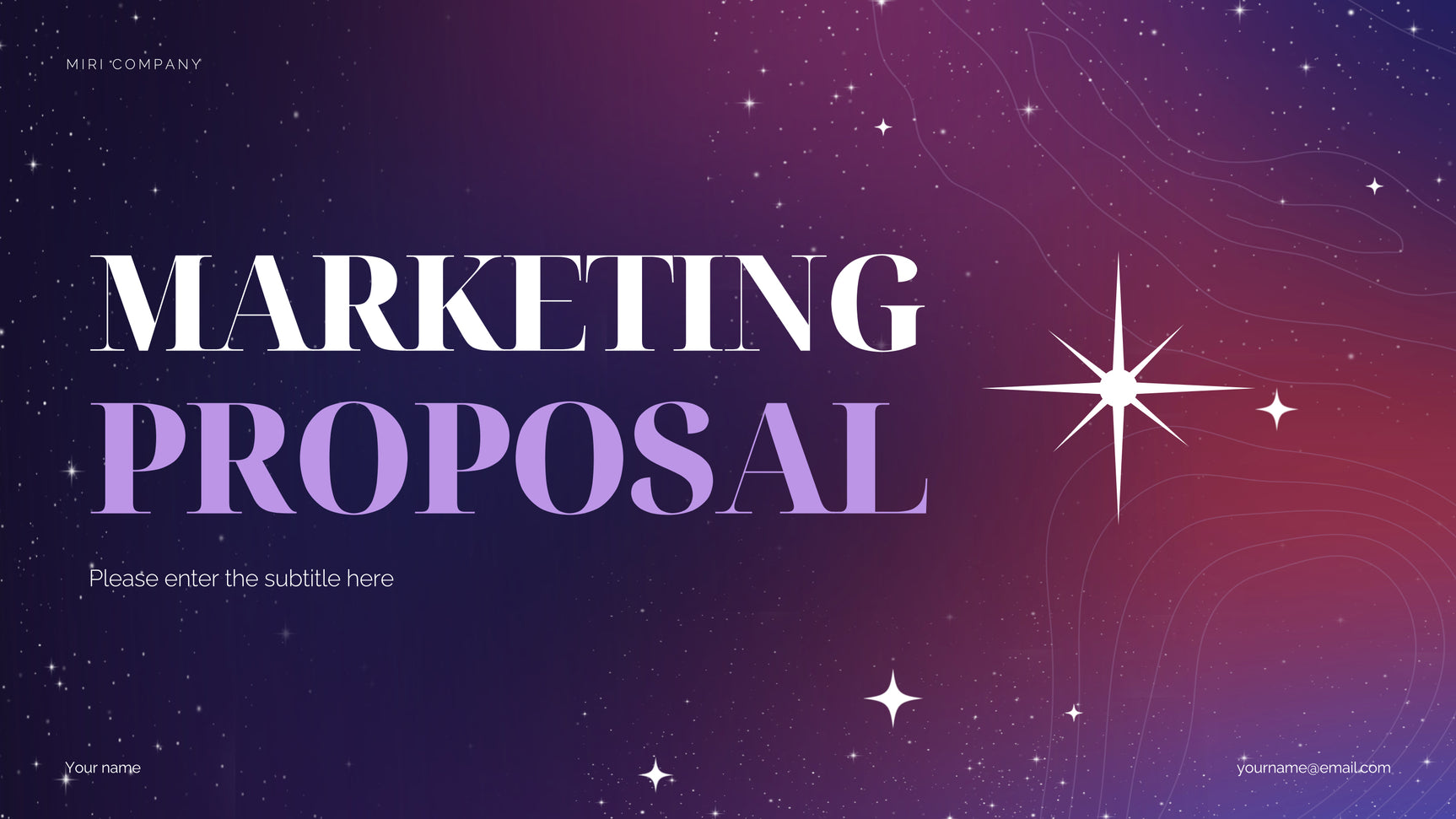 Purple Cosmic Marketing Proposal