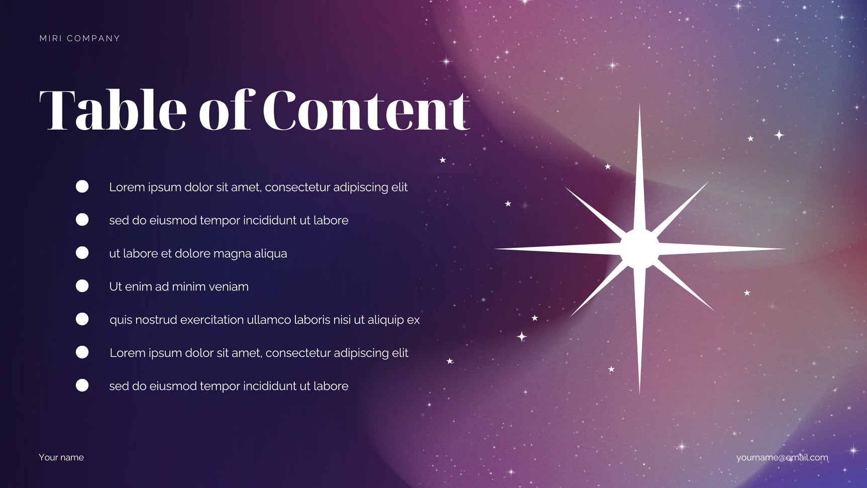 Purple Cosmic Marketing Proposal