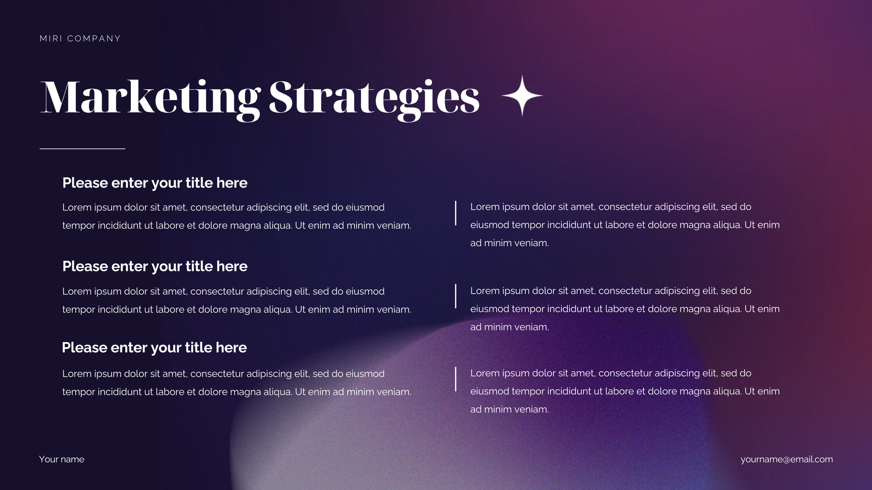 Purple Cosmic Marketing Proposal